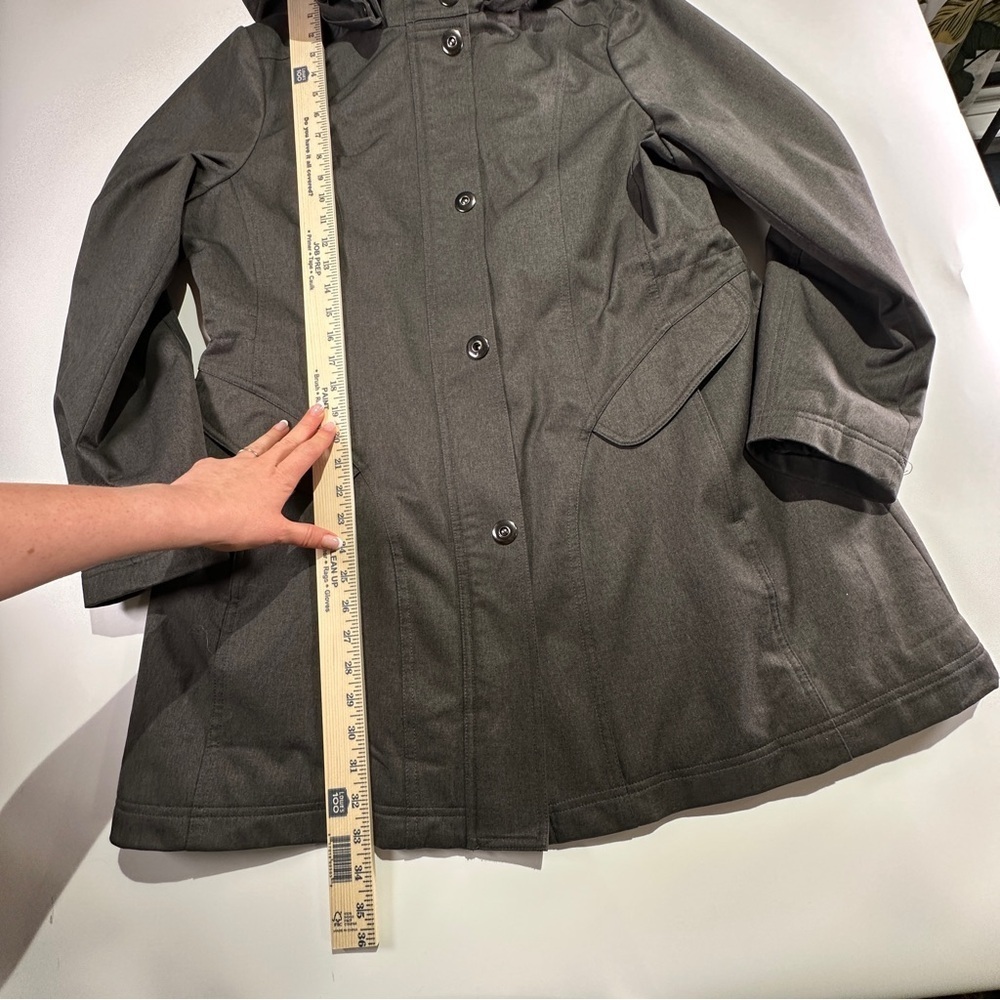 Kristen Blake winter parka insulated hooded tailored fit XL charcoal - Picture 3 of 15